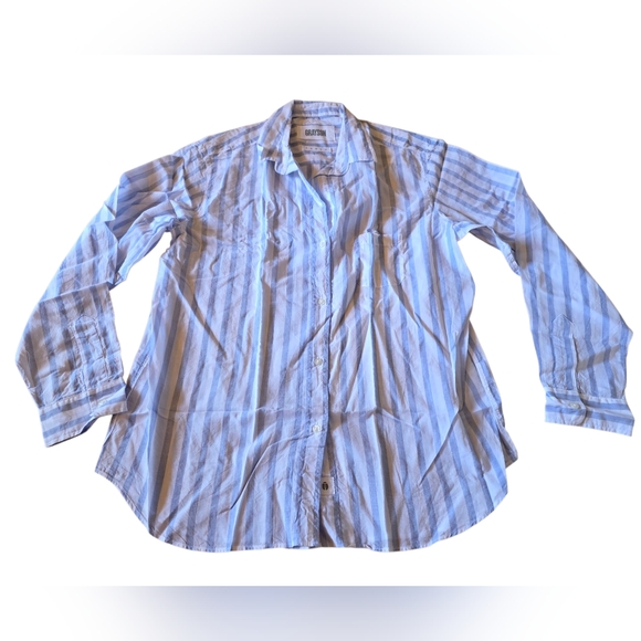 Grayson Tops - NWOT Grayson The Hero Wide Blue & White Striped Buttondown Shirt Size 5 Grayson